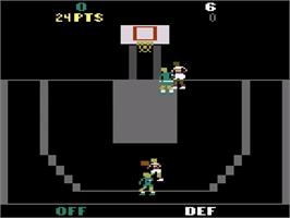In game image of Double Dunk on the Atari 2600.