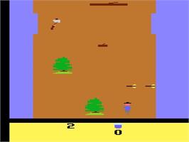 In game image of Gauntlet on the Atari 2600.