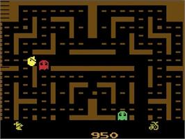 In game image of Jr. Pac-man on the Atari 2600.