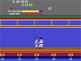 In game image of Kung-fu Master on the Atari 2600.