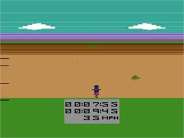 In game image of Motocross Racer on the Atari 2600.