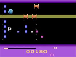 In game image of Oystron on the Atari 2600.