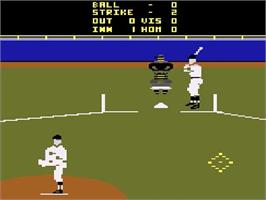 In game image of Pete Rose Baseball on the Atari 2600.