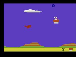 In game image of Snoopy And The Red Baron on the Atari 2600.