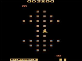 In game image of Solar Fox on the Atari 2600.