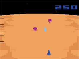 In game image of Spacechase on the Atari 2600.