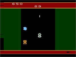 In game image of Spy Hunter on the Atari 2600.