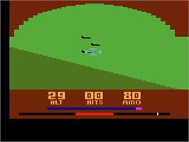 In game image of Star Raiders on the Atari 2600.