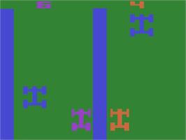 In game image of Street Racer on the Atari 2600.