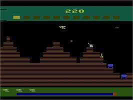 In game image of Super Cobra on the Atari 2600.