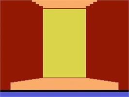 In game image of SwordQuest: FireWorld on the Atari 2600.