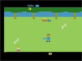 In game image of Texas Chainsaw Massacre, The on the Atari 2600.