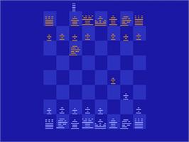 In game image of Video Chess on the Atari 2600.