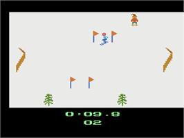In game image of Winter Games on the Atari 2600.