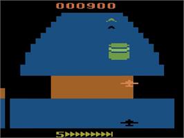 In game image of Zaxxon on the Atari 2600.