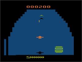In game image of Zaxxon on the Atari 2600.