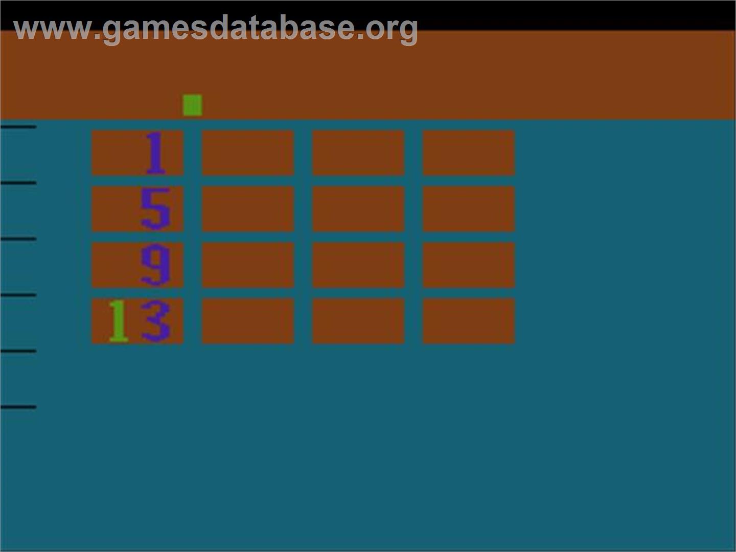 Game of Concentration ,A - Atari 2600 - Artwork - In Game