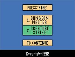 Title screen of 2 Pak Special - Dungeon Master - Creature Strike on the Atari 2600.