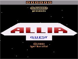 Title screen of Allia Quest on the Atari 2600.