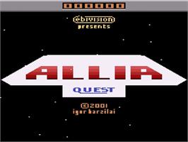 Title screen of Allia Quest on the Atari 2600.