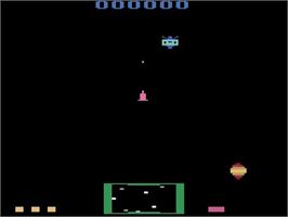 Title screen of Asteroid Fire on the Atari 2600.