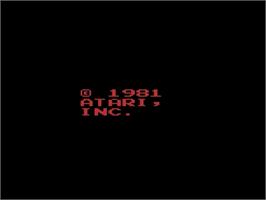 Title screen of Asteroids on the Atari 2600.