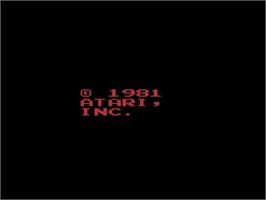 Title screen of Asteroids on the Atari 2600.