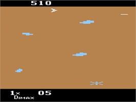 Title screen of Astrowar on the Atari 2600.