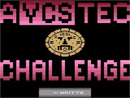 Title screen of Avcs Tec Challenge on the Atari 2600.