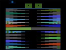 Title screen of Backgammon on the Atari 2600.