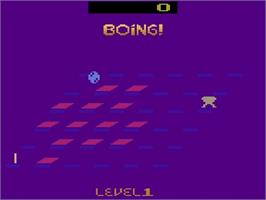 Title screen of Boing! on the Atari 2600.