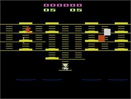 Title screen of Burgertime on the Atari 2600.
