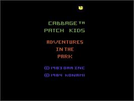 Title screen of Cabbage Patch Kids - Adventures In The Park on the Atari 2600.