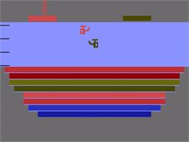 Title screen of Canyon Bomber on the Atari 2600.