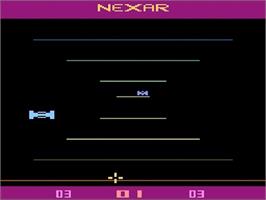 Title screen of Challenge Of Nexar, The on the Atari 2600.