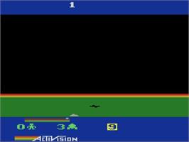 Title screen of Cosmic Commuter on the Atari 2600.