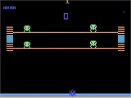 Title screen of Cosmic Invaders on the Atari 2600.
