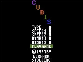 Title screen of Cubis on the Atari 2600.
