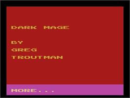 Title screen of Dark Mage on the Atari 2600.