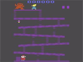 Title screen of Donkey Kong on the Atari 2600.