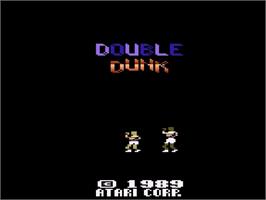 Title screen of Double Dunk on the Atari 2600.