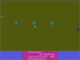 Title screen of Dragonstomper on the Atari 2600.