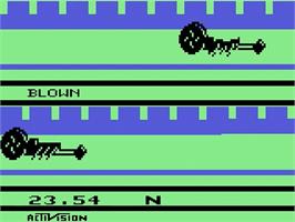 Title screen of Dragster on the Atari 2600.