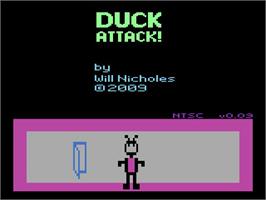 Title screen of Duck Attack on the Atari 2600.