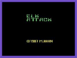Title screen of Elk Attack on the Atari 2600.