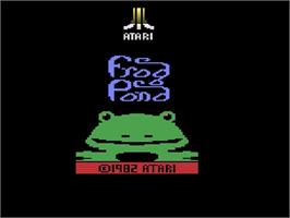 Title screen of Frog Pond on the Atari 2600.