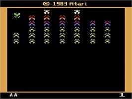 Title screen of Galaxian on the Atari 2600.