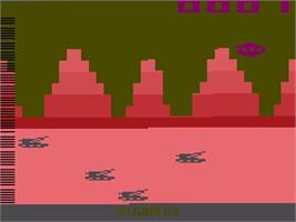 Title screen of Gamma-attack on the Atari 2600.