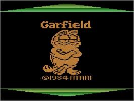 Title screen of Garfield on the Atari 2600.