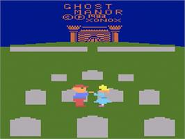 Title screen of Ghost Manor on the Atari 2600.